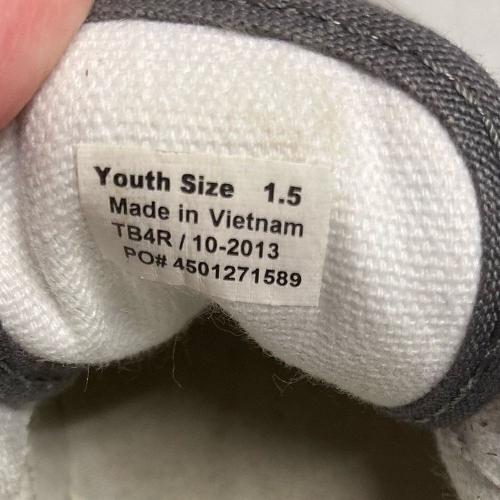 VANS Off The Wall Youth Sneakers Size 1.5 Gray Youth unisex - Picture 6 of 8